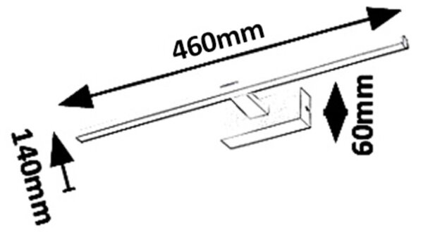 Rabalux 1448 - Badrumsspegel med LED-belysning ALBINA LED/8W/230V vit 450 lm