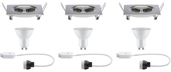 Paulmann 93615 - SET 3x LED/7W IP44 Dimbar infälld Badrumbelysning