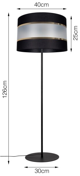 Golv lampa CORAL 1xE27/60W/230V svart