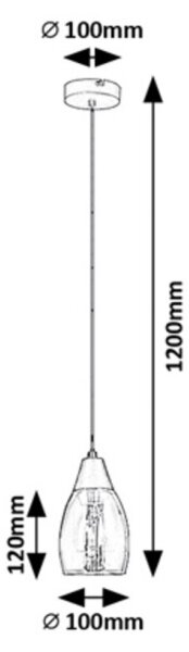 Rabalux 72181 - Ljuskrona med textilsladd ILMARI 1xE27/15W/230V