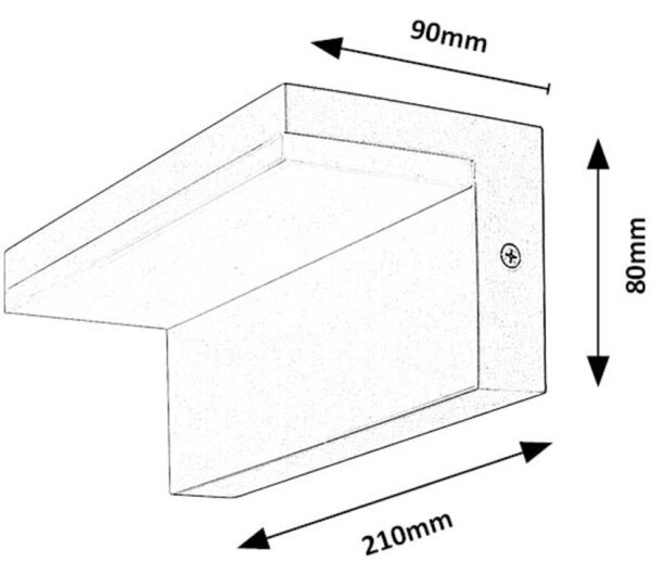 Rabalux 77093 - LED vägglampa för utomhusbruk ZARAGOZA LED/10W/230V IP54 vit