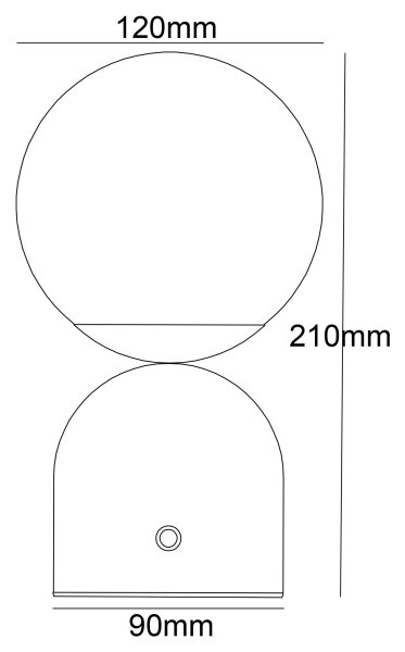 Globo 21006S - LED ljusreglerad bordslampa touch JULSY LED/2,5W/3,7V svart