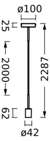 Ledvance - Ljuskrona med textilsladd PENDULUM NEEDLE 1xE27/15W/230V