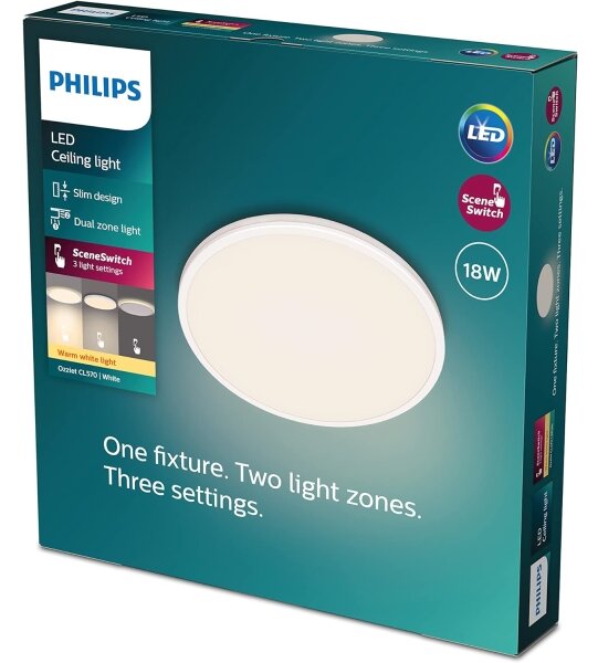 Philips- LED Dimbar taklampa OZZIET SCENE SWITCH LED/18W/230V 2700K