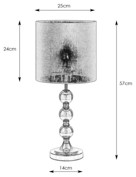 Markslöjd 108574 - Bordslampa OCTO 1xE27/40W/230V svart/guld