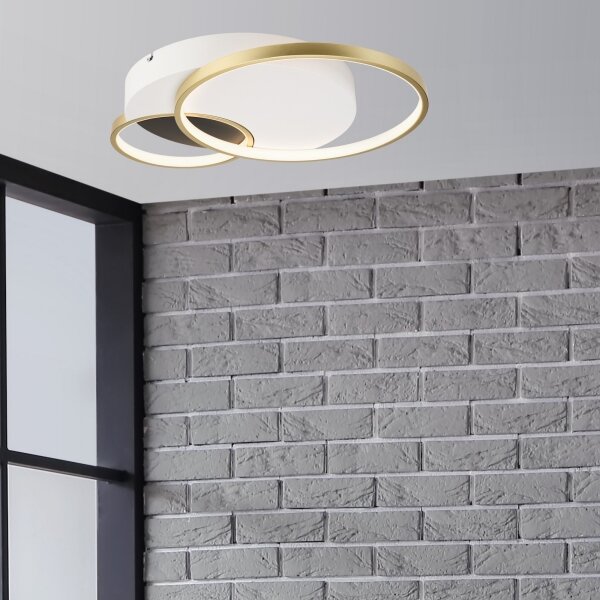 Ljusreglerad taklampa BENITO LED/31W/230V 3000-6500K vit/guld