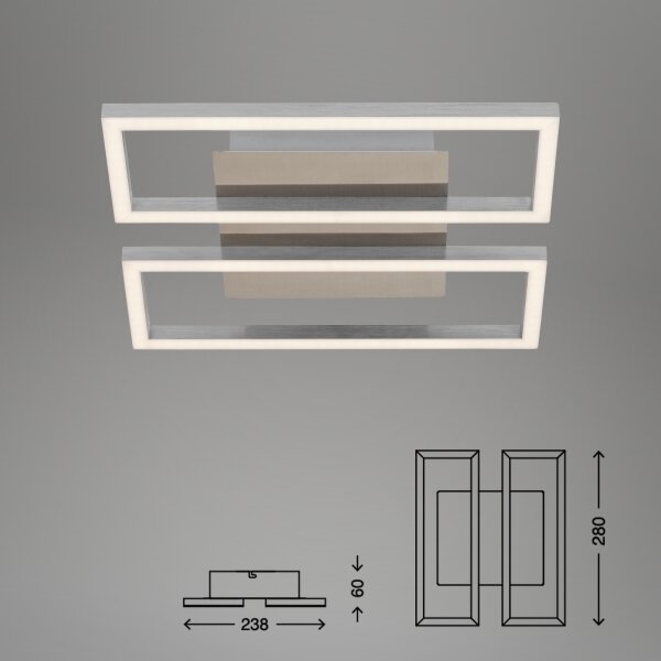 Briloner 3107-012 - LED Dimbar taklampa FRAME 2xLED/7,25W/230V