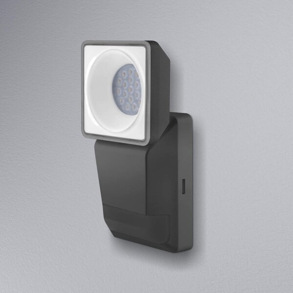 Ledvance -LED Utomhus Väggbelysning med sensor SPOT LED/8W/230V IP55 svart