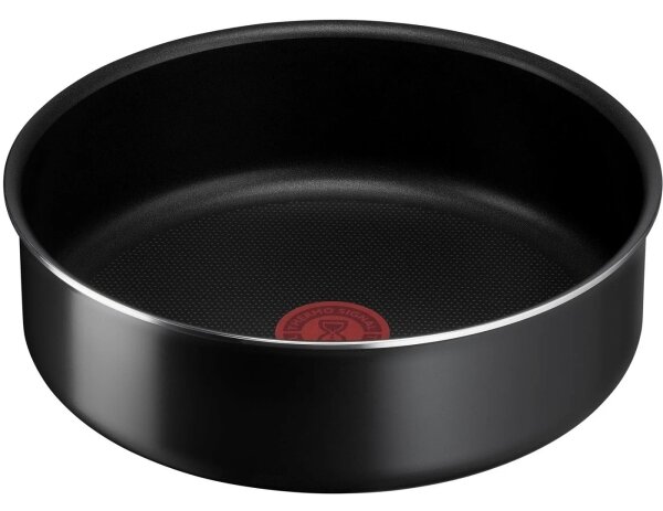 Tefal - Sätt med matlagningsutrustning 10 delar INGENIO EASY COOK & CLEAN BLACK