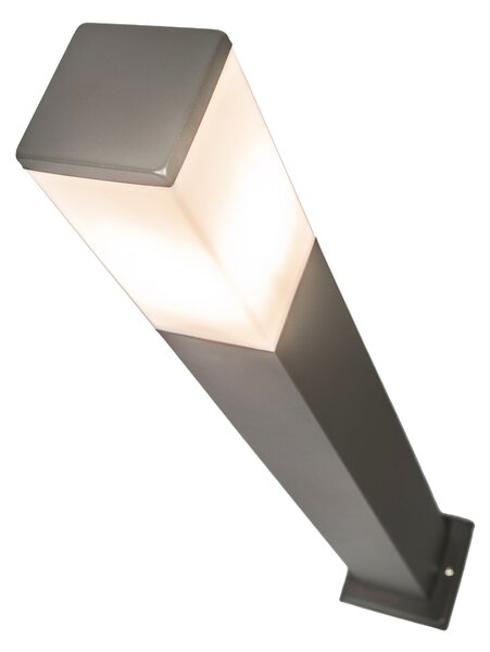 Modern utomhuslykta mörkgrå med opal 80 cm IP44 - Malios