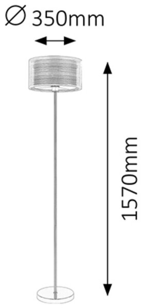 Rabalux 2633 - Golvlampa ANASTASIA E27/60W