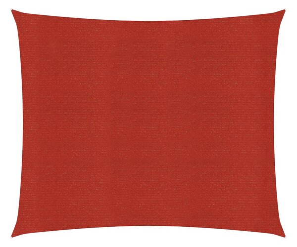 Solsegel 160 g/m² röd 3,6x3,6 m HDPE - Röd