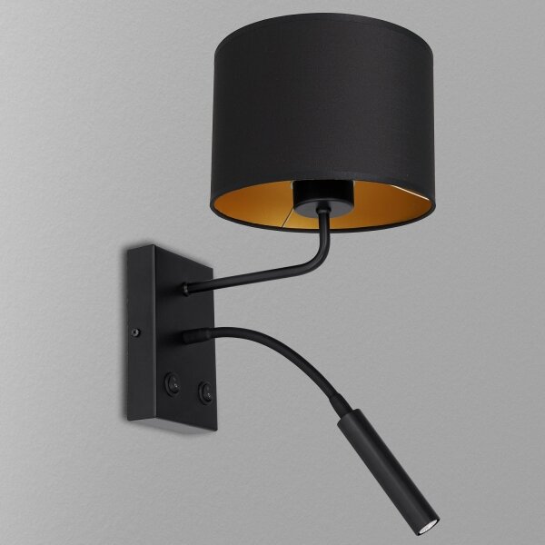 Vägglampa ARDEN 1xE27/60W/230V + 1xG9/8W svart/guld