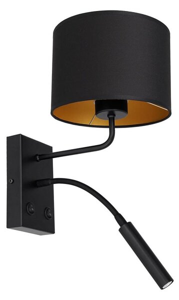 Vägglampa ARDEN 1xE27/60W/230V + 1xG9/8W svart/guld