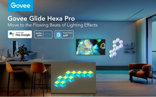 Govee - KIT 10x LED-lampa Glide Hexa Pro LED Smart RGBIC Wi-Fi