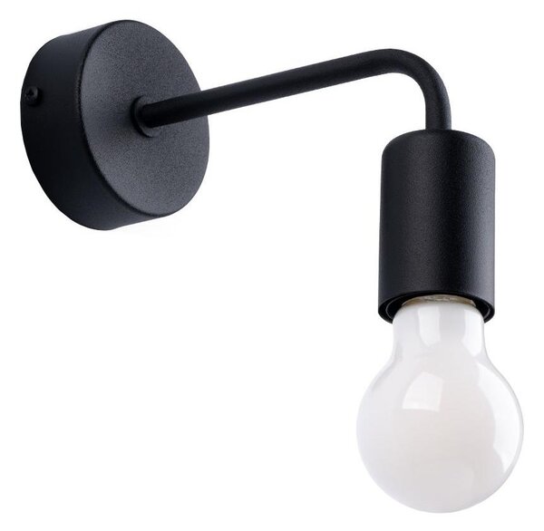 Sollux SL.1449 - Vägglampa NORAH 1xE27/15W/230V svart