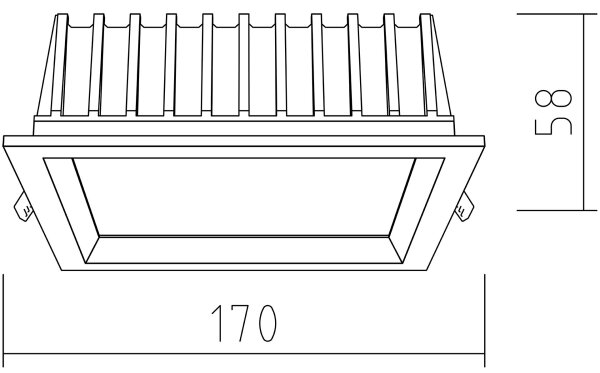 APLED-LED-lampa SQUARE WOODLINE LED/12W/230V 4000K 17x17 cm tall massivt trä