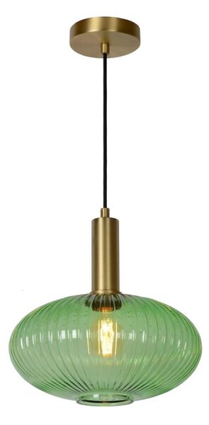 Lucide 45386/30/33 - Ljuskrona med upphängningsrem MALOTO 1xE27/40W/230V diameter 30 cm grön