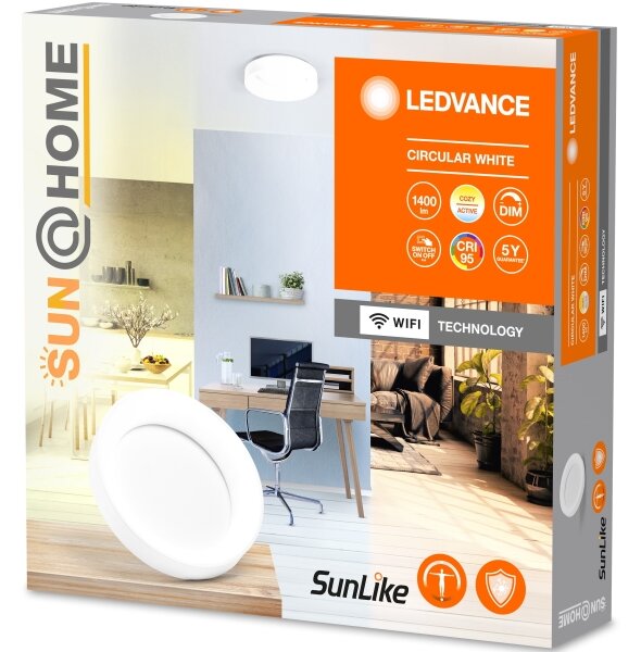 Ledvance-LED Dimbar taklampa SUN@HOME CIRCULAR LED/18,5W/230V Wi-Fi