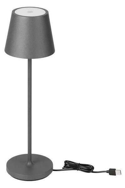 LED Dimbar touch uppladdningsbar bordslampa LED/2W/5V 4400 mAh IP54 grå