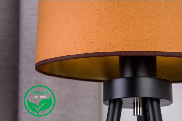 Duolla - Bordslampa OVAL VEGAN 1xE27/15W/230V diameter 30 cm brun