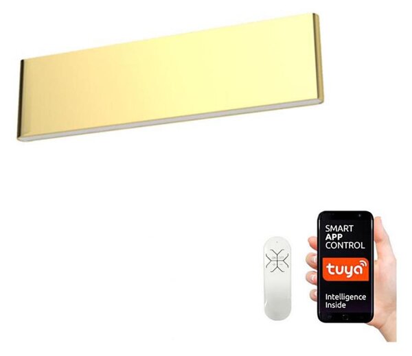 Immax Neo 07129L - LED Dimbar Väggbelysning LISTON LED/8W/230V guld + Fjärrstyrd