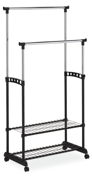 SOZZAGO Klädställning 83x43 cm Svart/Silver -