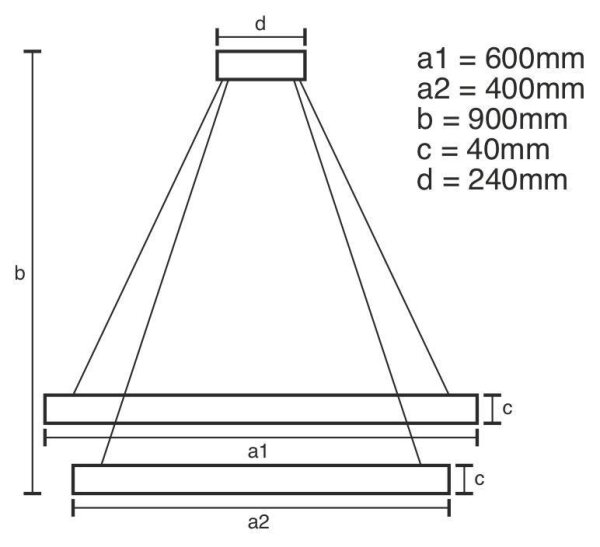 LED ljusreglerad ljuskrona på snöre LED/70W/230V 3000-6500K + fjärrkontroll