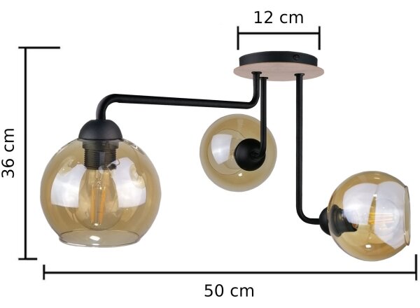 Fäst ljuskrona MONDE WOOD 3xE27/60W/230V