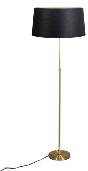 Golvlampa guld / mässing med nyans svart justerbar 45 cm - Parte