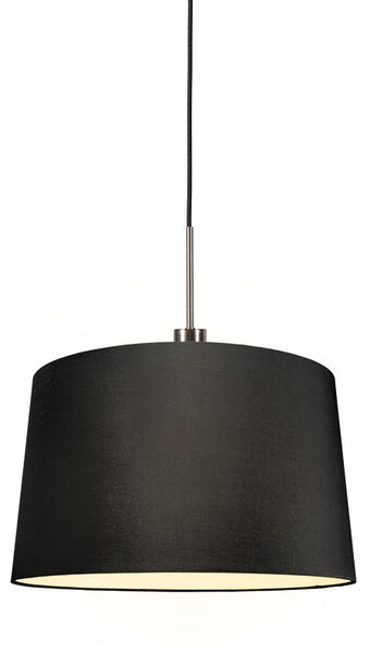 Modernt hängande lampstål med skugga 45 cm svart - Combi 1