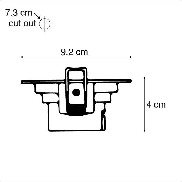 Set med 3 infällda spotlights svarta inkl LED 3-stegs dimbara - Miu