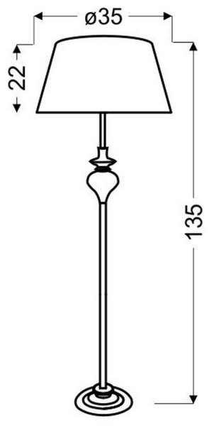 Golvlampa GILLENIA 1xE27/60W/230V svart