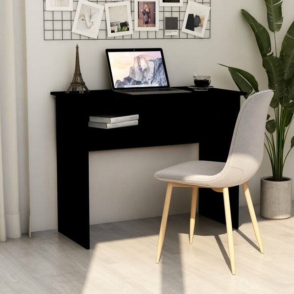 Skrivbord svart 90x50x74 cm konstruerat trä
