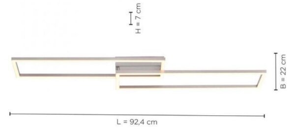 Leuchten Direkt 14023-55 - LED Justerbar ljusstyrka fäst Ljuskrona IVEN 2xLED/15,1W/230V