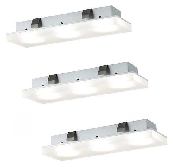 Paulmann 93577 - SET 3x Infälld LED-belysning FLEECY 3xLED/3,6W/230V