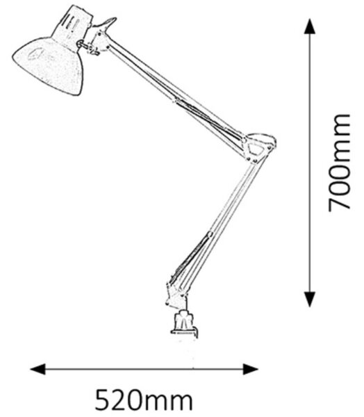 Rabalux 4215 - Bordslampa ARNO 1xE27/60W/230V