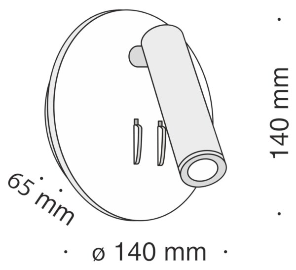 Maytoni C176-WL-01-6W-W - LED väggspotlight IOS LED/9W/230V vit