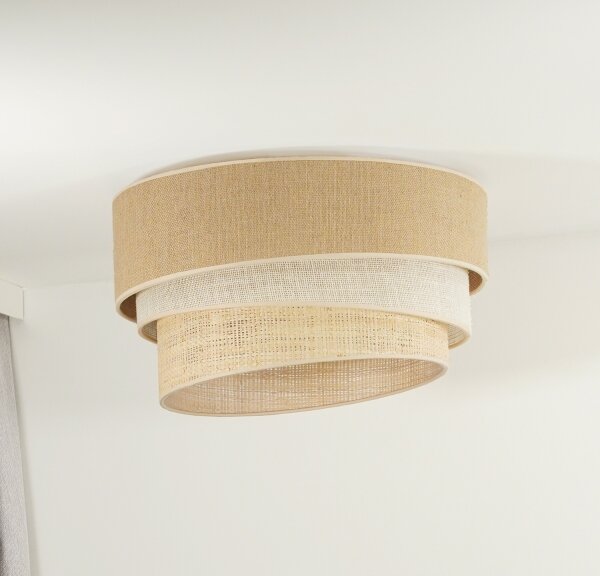 Duolla - Taklampa YUTE TRIO 1xE27/15W/230V diameter 45 cm brun/grå/beige