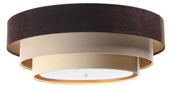 Taklampa TRINITI 2xE27/60W/230V brun/beige/guld