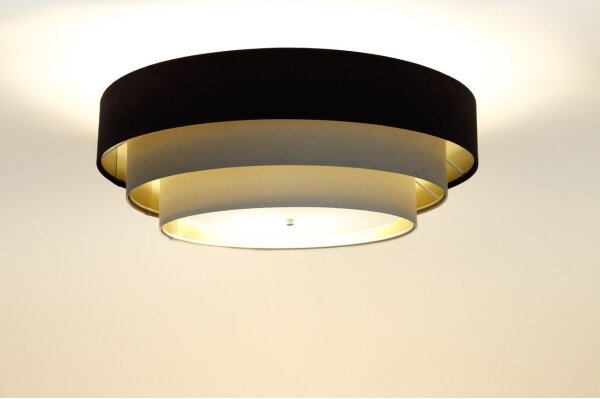 Taklampa TRINITI 2xE27/60W/230V brun/beige/guld