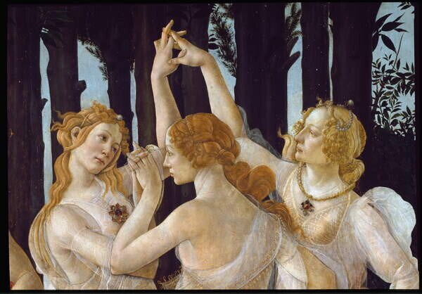 Botticelli, Sandro (Alessandro di Mariano di Vanni Filipepi) - Konsttryck Spring (La Primavera), (40 x 26.7 cm)