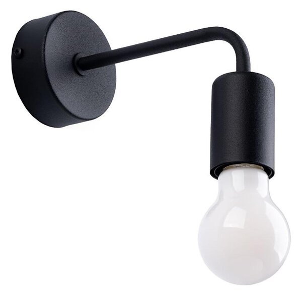 Sollux SL.1449 - Vägglampa NORAH 1xE27/15W/230V svart