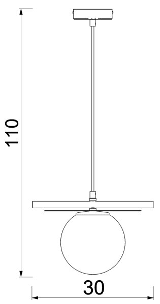 Ljuskrona med textilsladd ORBITAL 1xE27/15W/230V vit/brun/svart