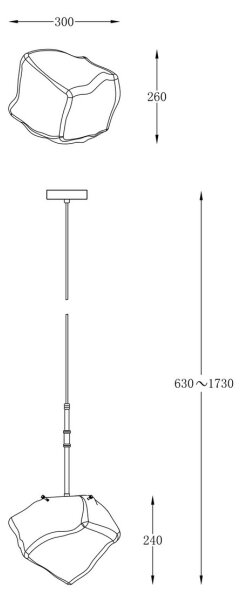 Zuma Line P0488-01M-SEAC - Ljuskrona med upphängningsrem ROCK 1xE27/40W/230V