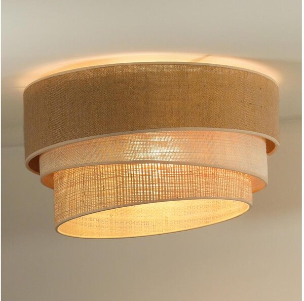 Duolla - Taklampa YUTE TRIO 1xE27/15W/230V diameter 45 cm brun/grå/beige