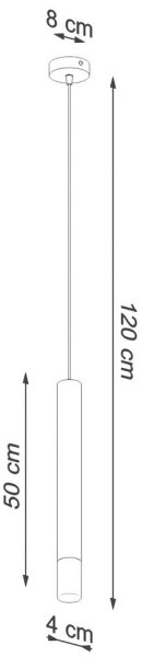 Sollux SL.0957 - Takkkrona på ett snöre VIZIER 1xG9/12W/230V vit