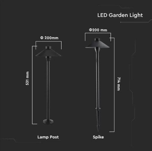 LED Utomhuslampa GARDEN LED/7W/230V 3000K IP65