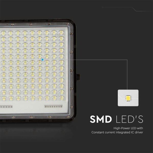 LED Solcellstrålkastare utomhus LED/30W/3,2V 4000K svart + +Fjärrkontrol