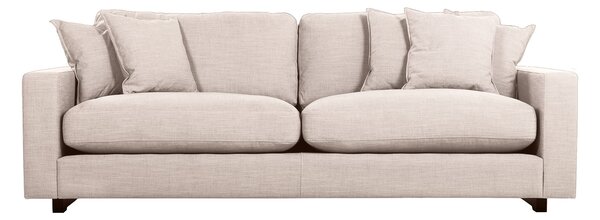 Valen soffa | Lagervara | Dun | 3-sits | Beige | Linneblandning